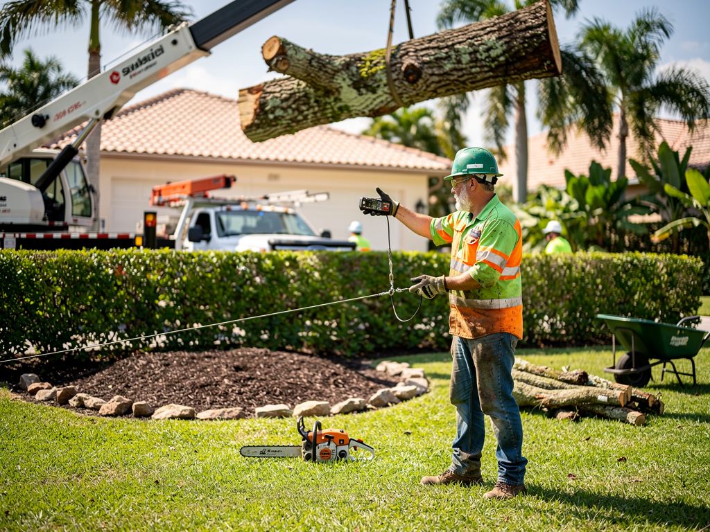 Crane-Assisted Tree Removal